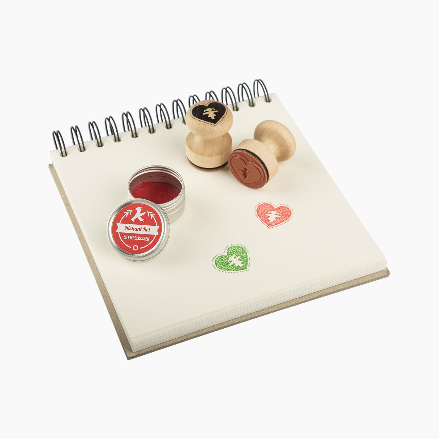 STEMPELFRAU heart/ Rubber Stamp