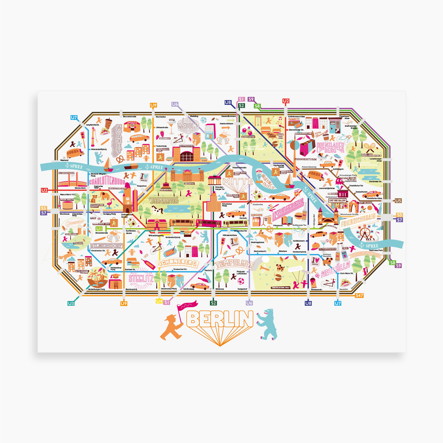 BOTSCHAFTER Stadtplan/ A2 Poster