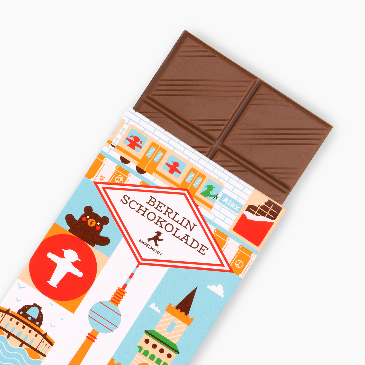 SCHOKOLATIER • Flachtafel • Edelvollmilch • Berlin Symbole • 100g