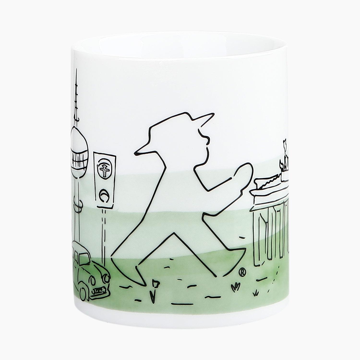 FRÜHAUFSTEHER silhouette green/ Mug