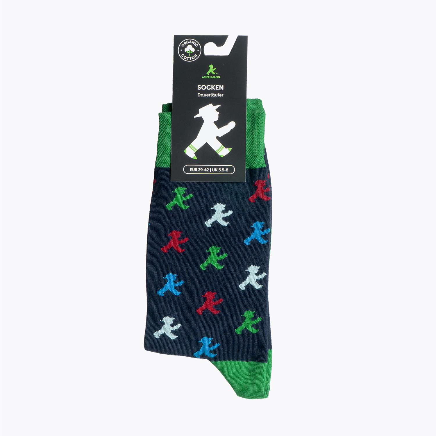 DAUERLÄUFER blau Muster 39-42/ Socken