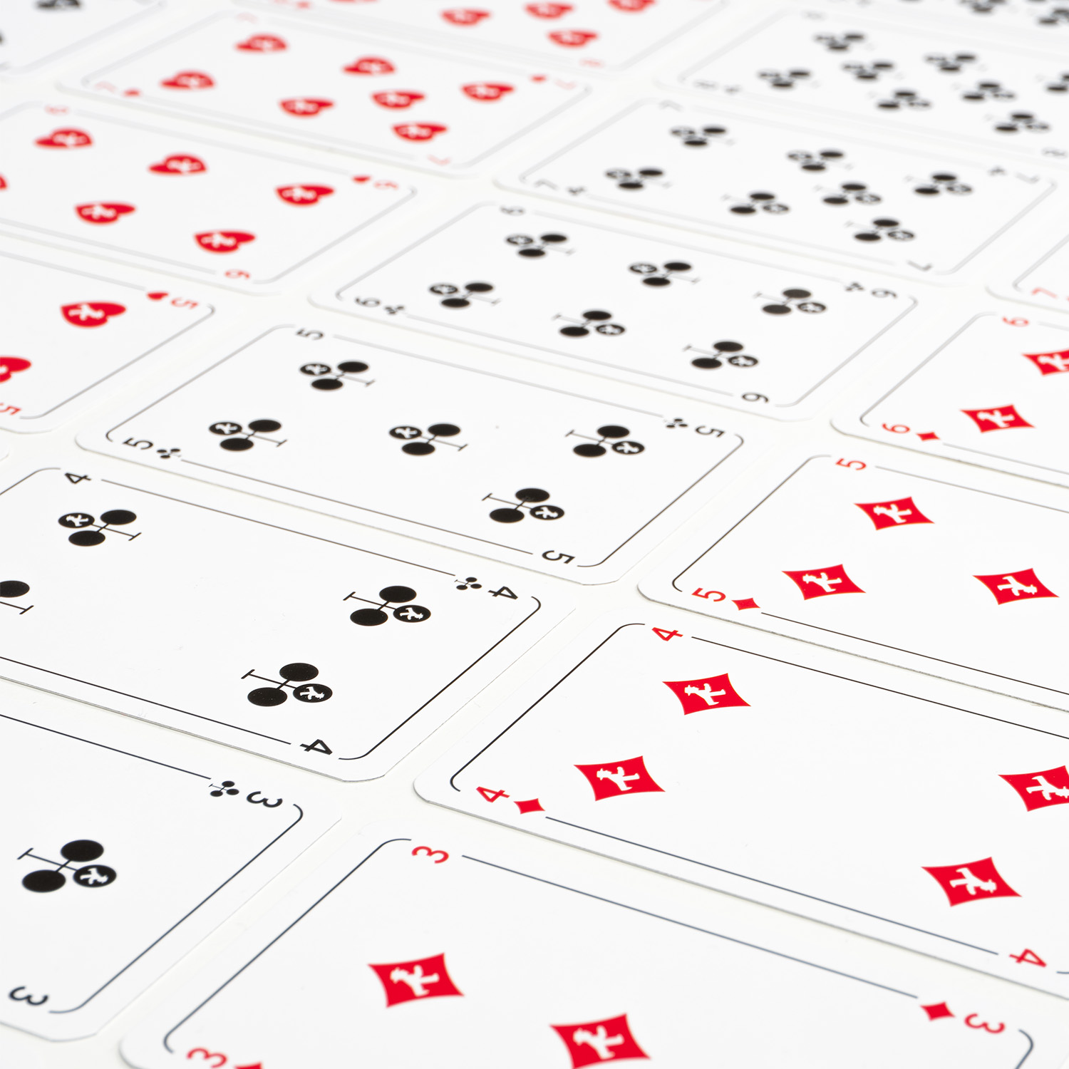 FALSCHSPIELER • Poker/Rummy playing cards • red • 52 cards + 3 jokers