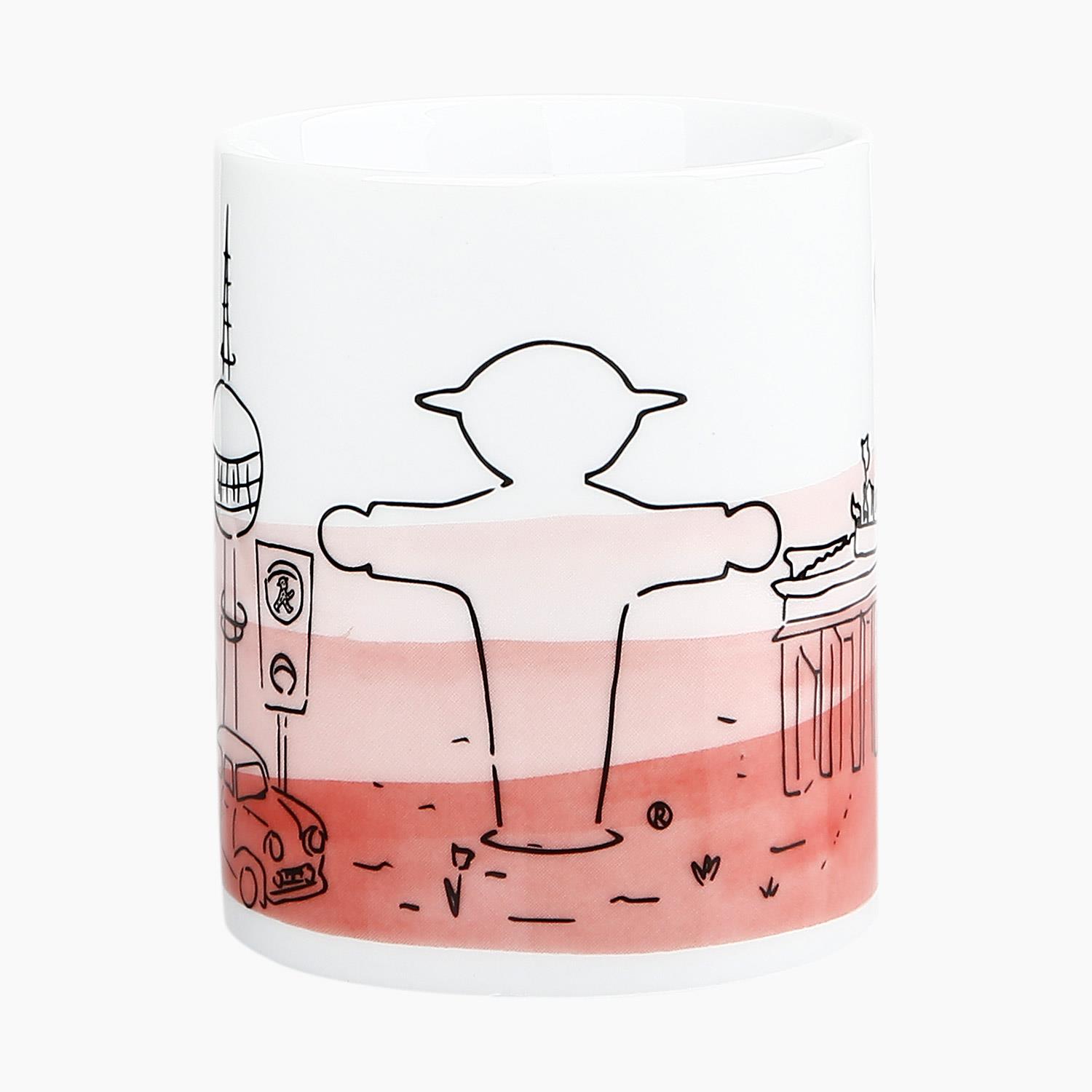 FRÜHAUFSTEHER silhouette red/ Mug FRÜHAUFSTEHER silhouette red/ Mug