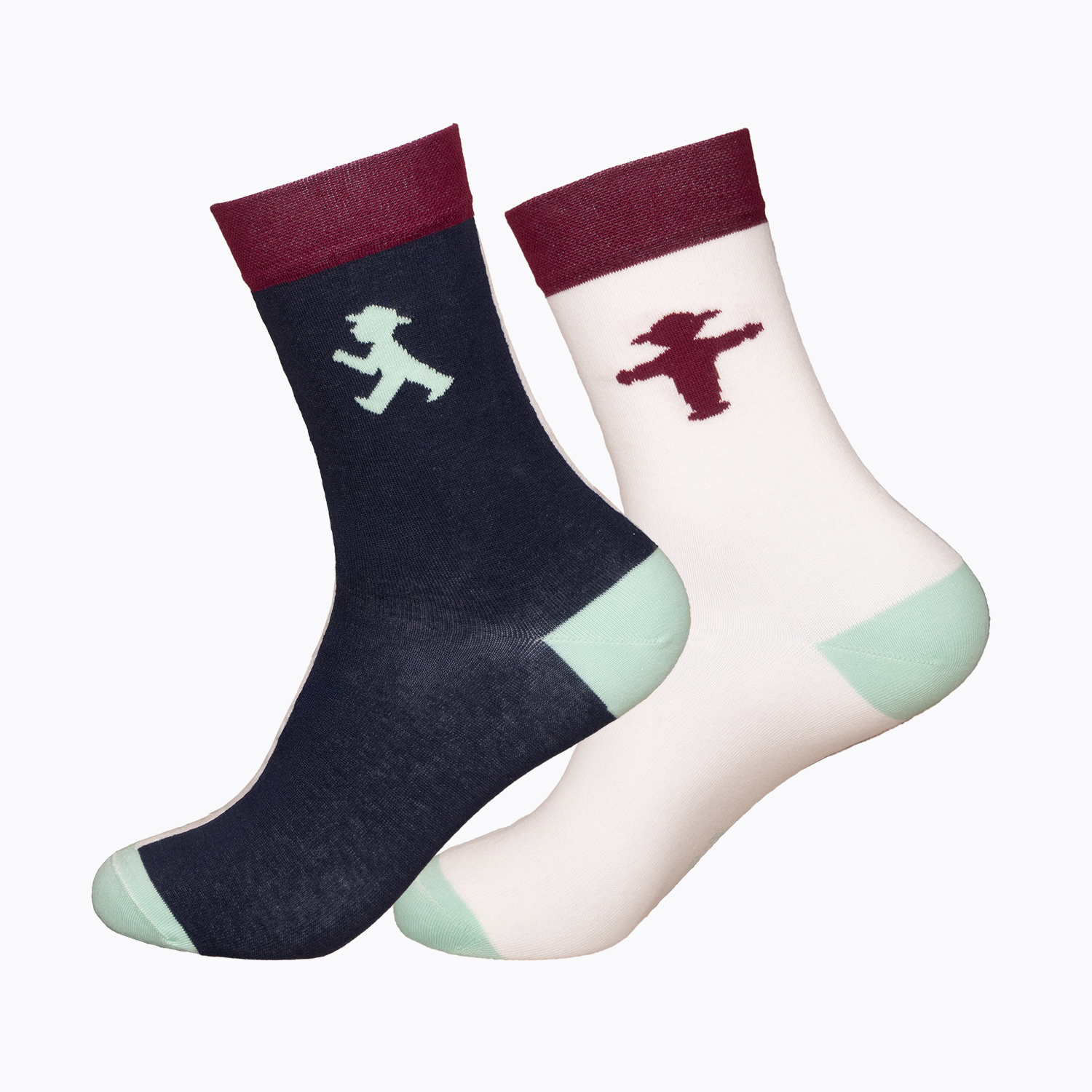 DAUERLÄUFER hellgrün bordeaux 43-46/ Socken