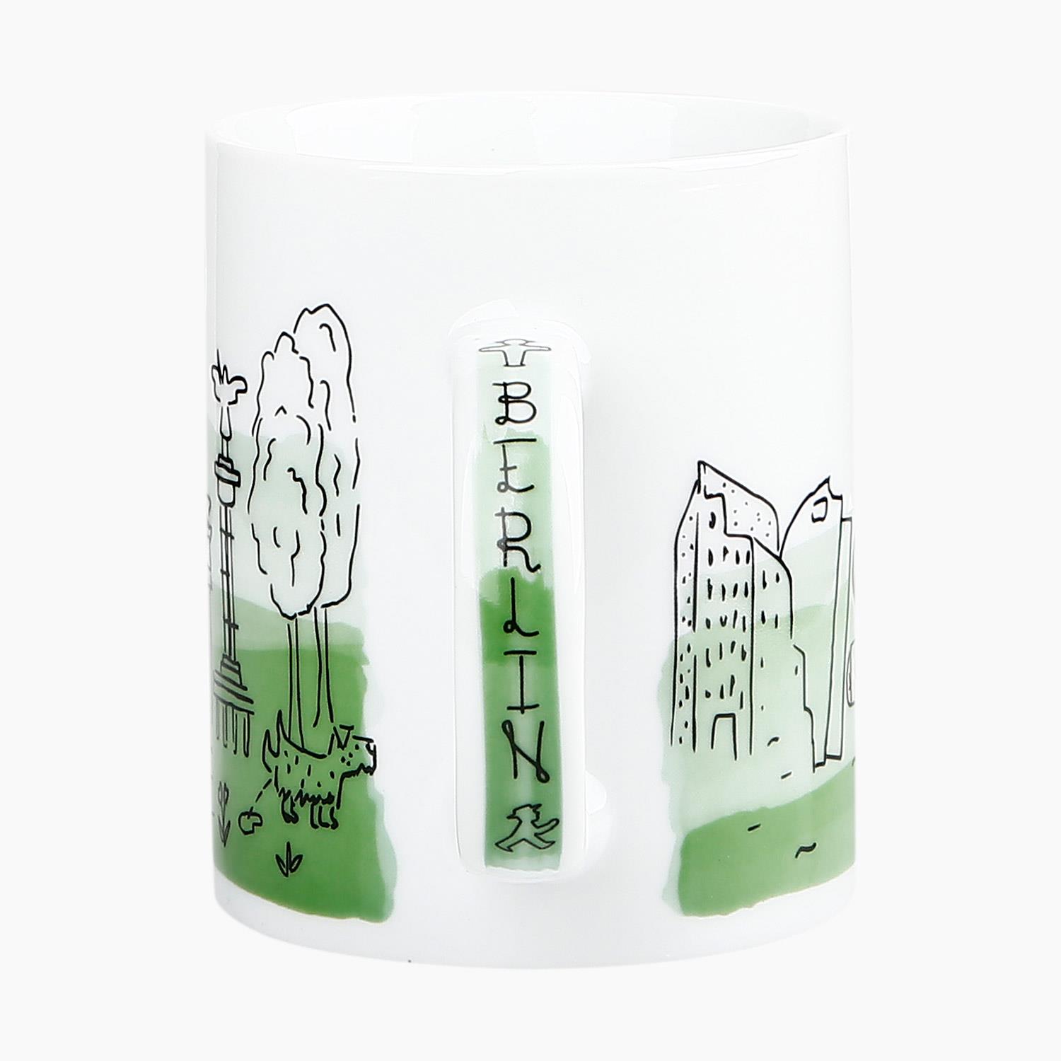 FRÜHAUFSTEHER silhouette green/ Mug