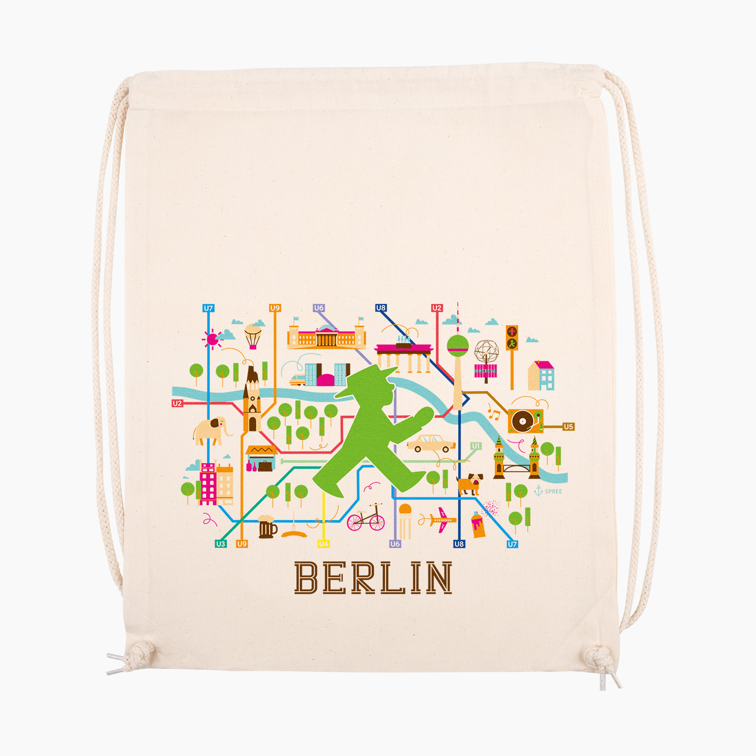 JUTE(R) MITLÄUFER Stadtplan/ Gym Bag