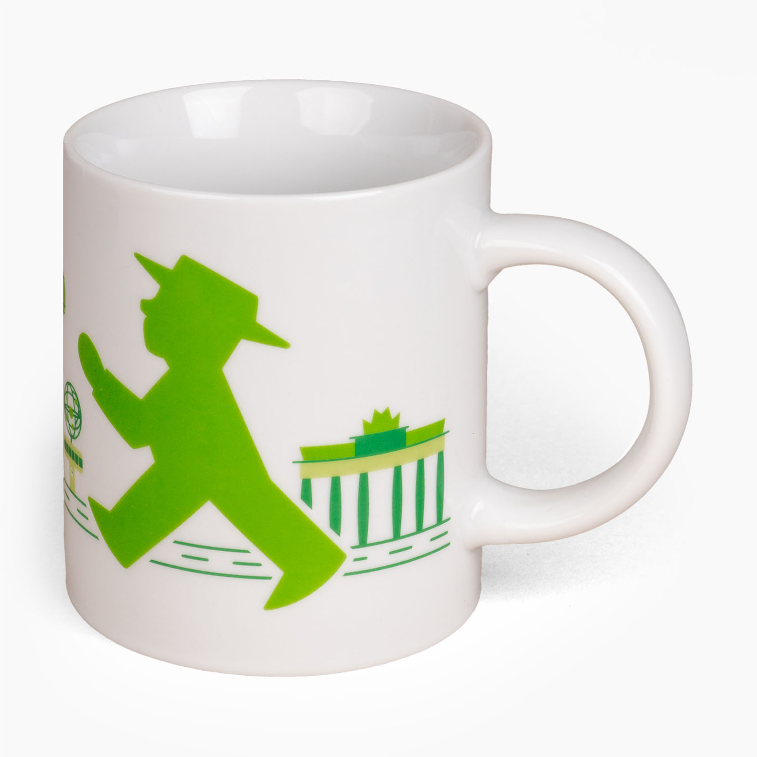 FRÜHAUFSTEHER white Berlin Silhouette Geher Steher/ Mug