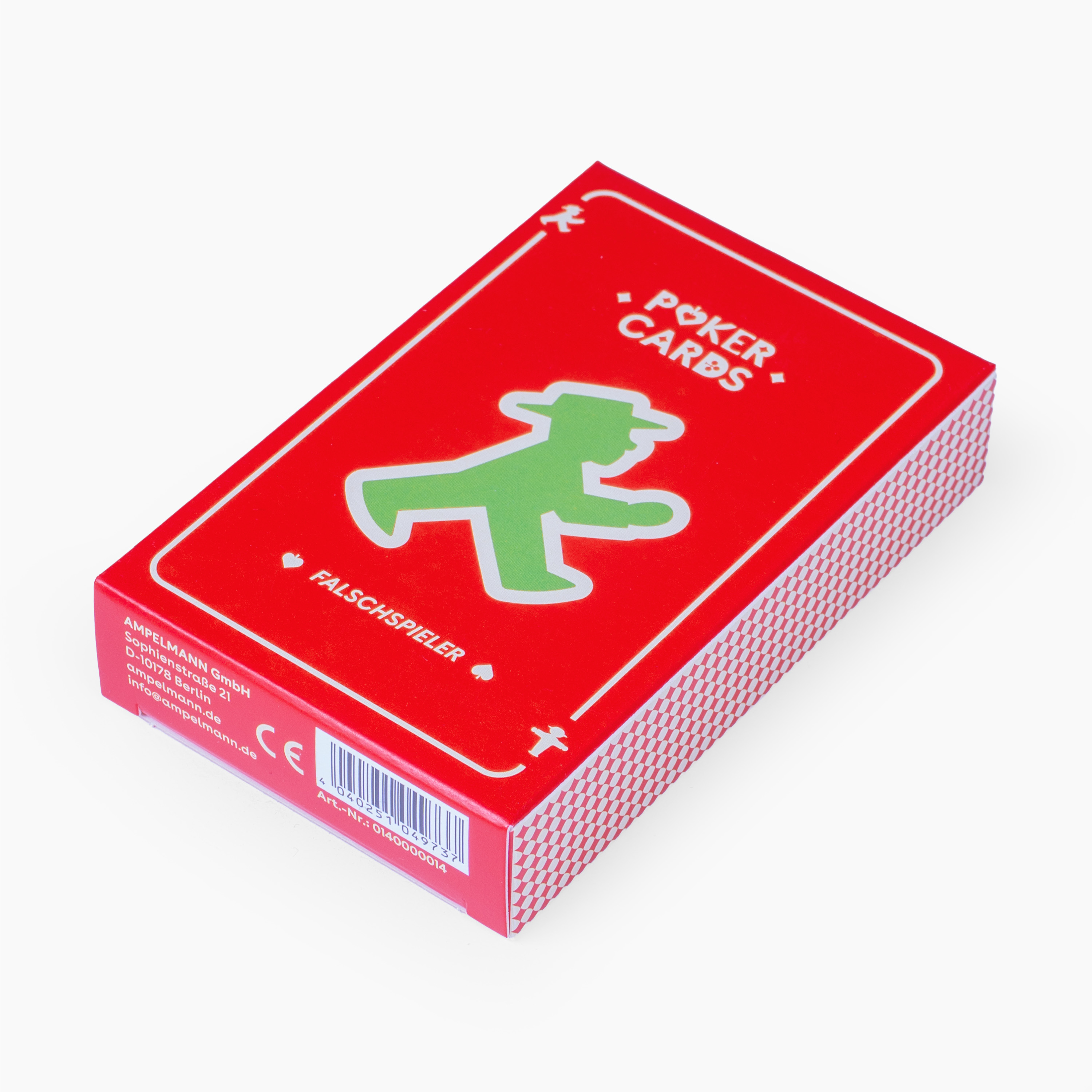 FALSCHSPIELER • Poker/Rummy playing cards • red • 52 cards + 3 jokers
