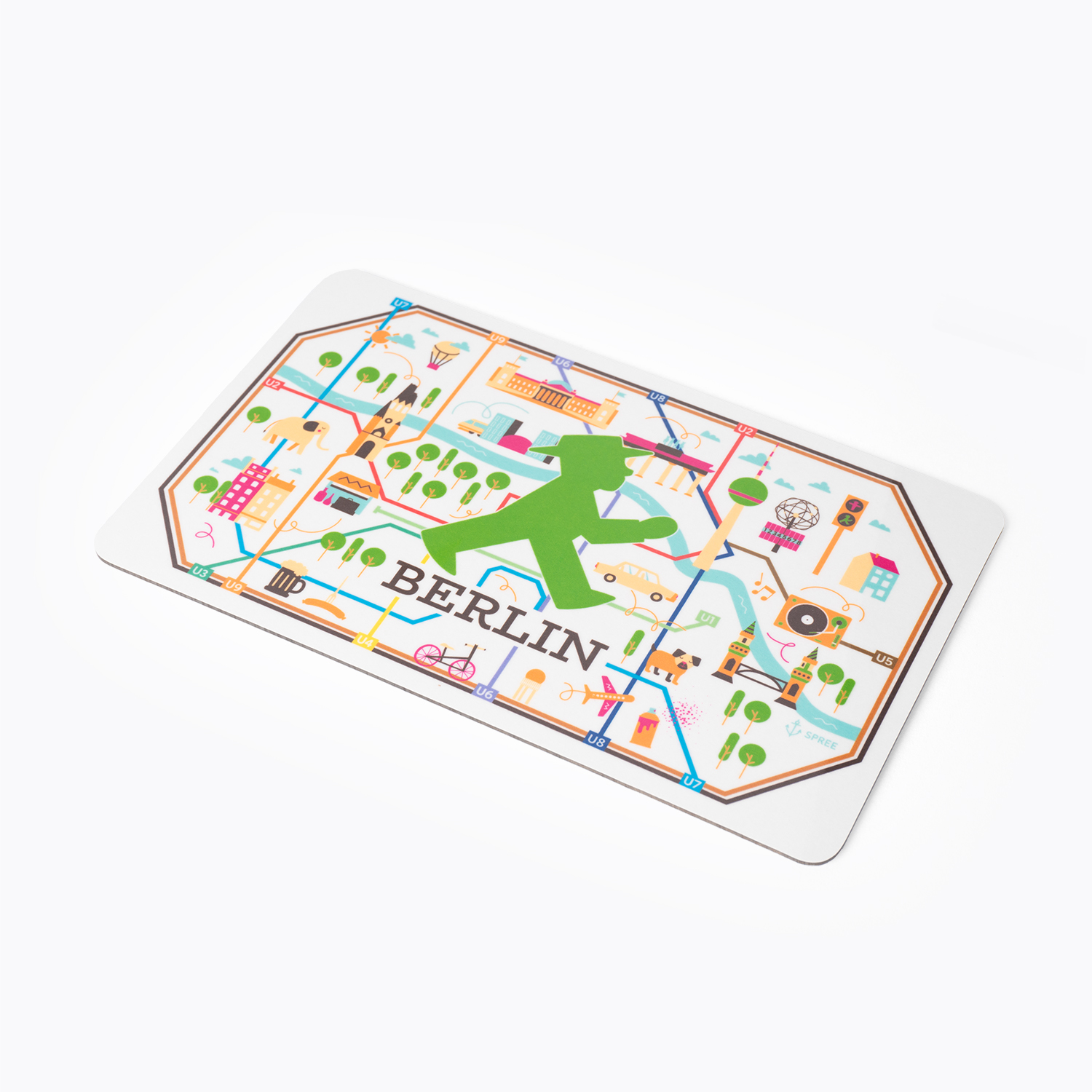 NIMMERSATT U-Bahn Plan/ Frühstücksbrett