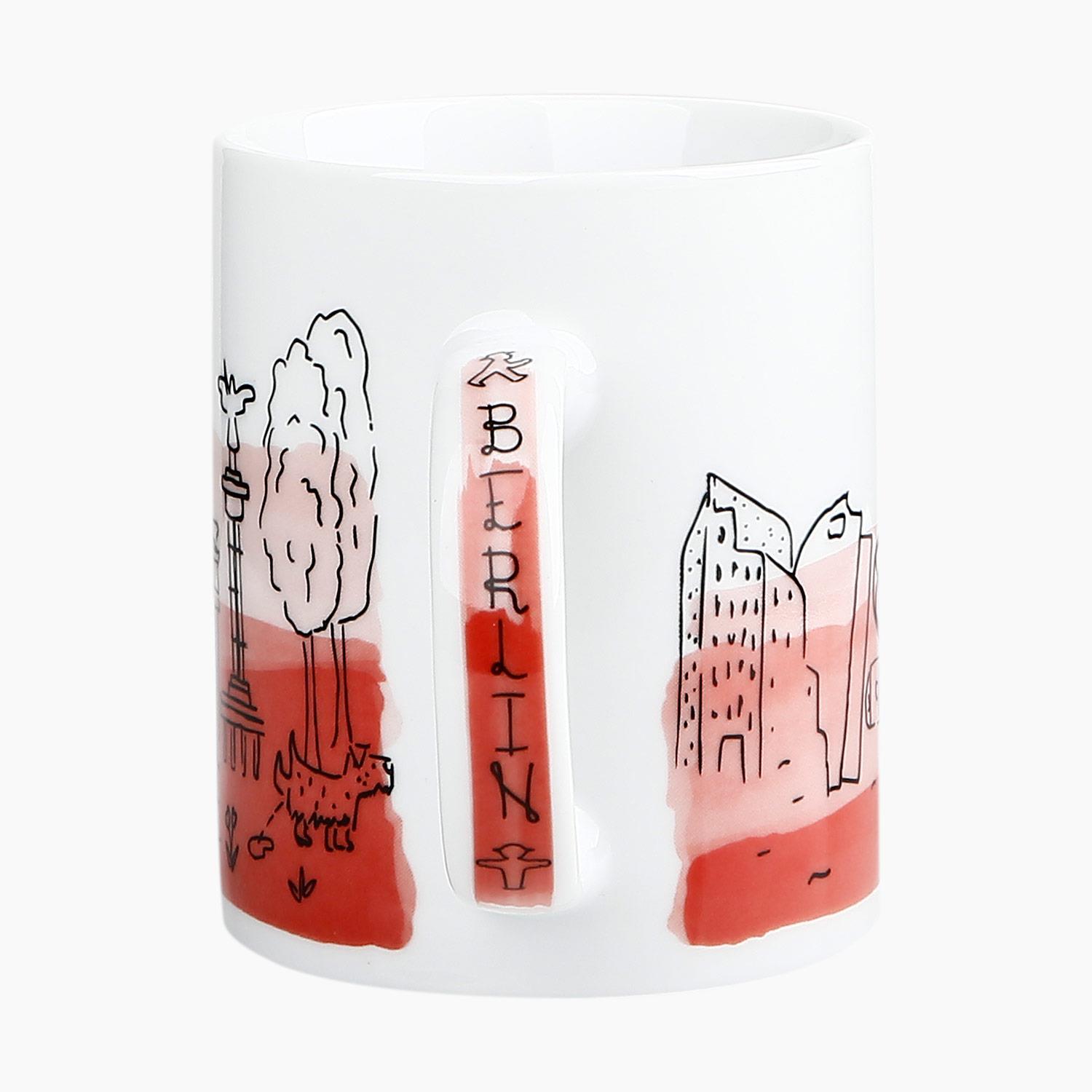FRÜHAUFSTEHER silhouette red/ Mug FRÜHAUFSTEHER silhouette red/ Mug
