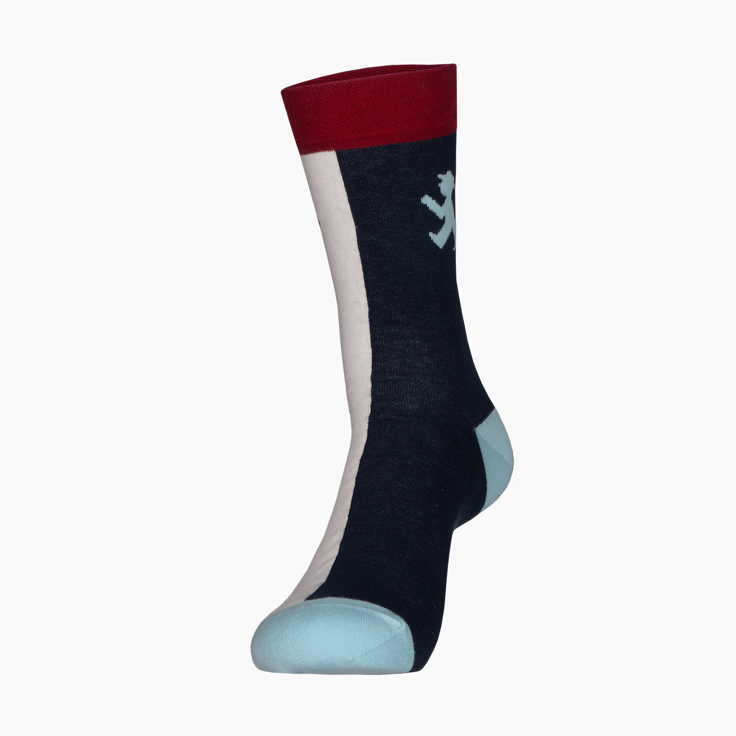 DAUERLÄUFER blau-creme-bordeauxe / Socken