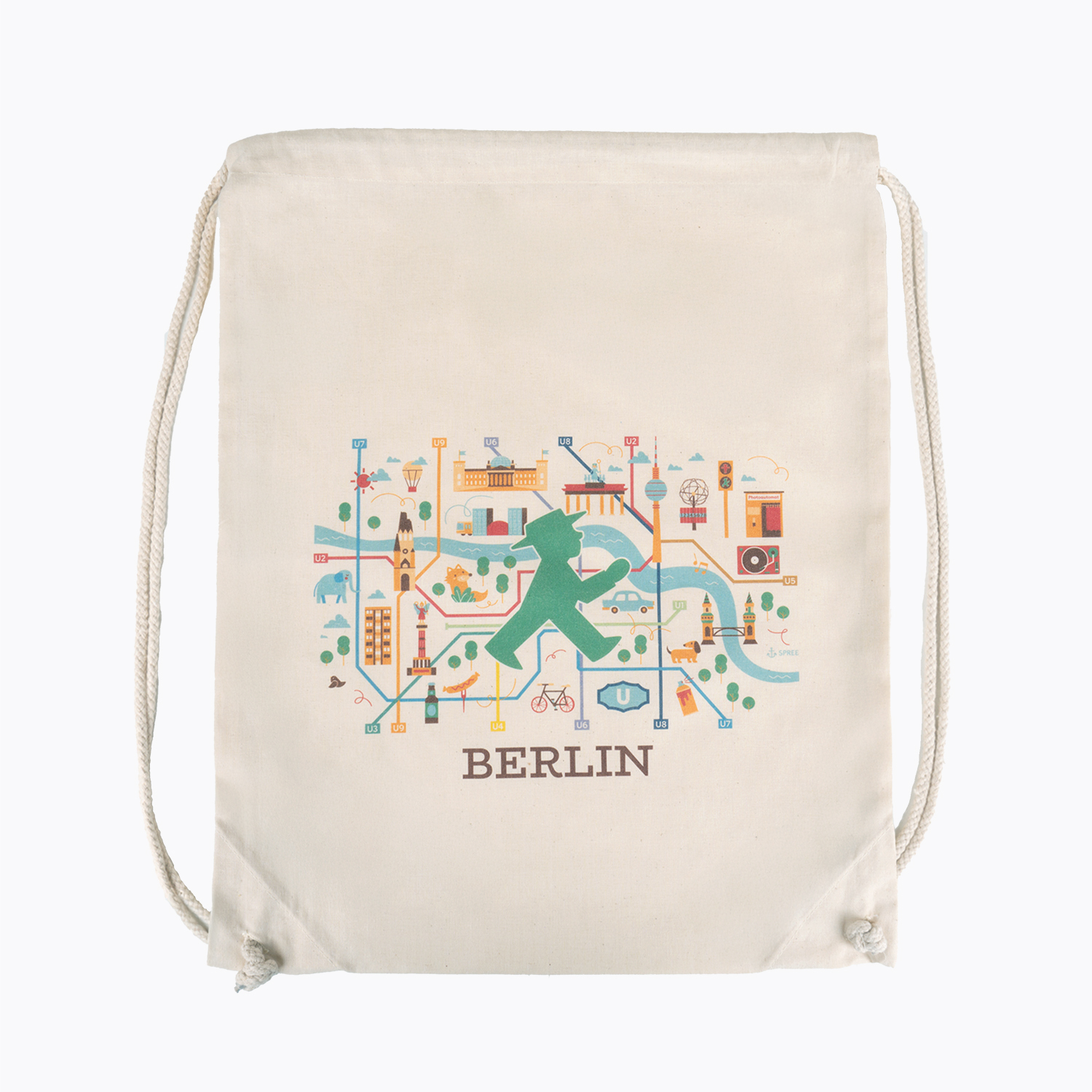 JUTE(R) MITLÄUFER U-Bahn Map/ Gym Bag