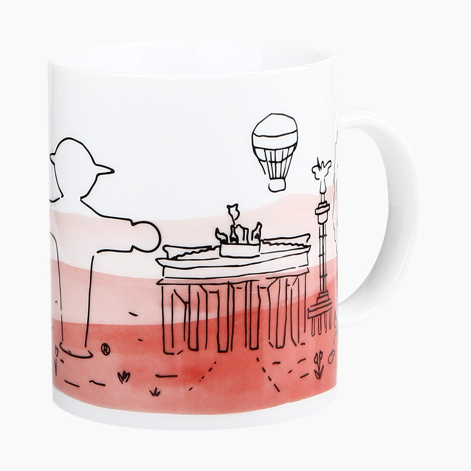 FRÜHAUFSTEHER silhouette red/ Mug FRÜHAUFSTEHER silhouette red/ Mug