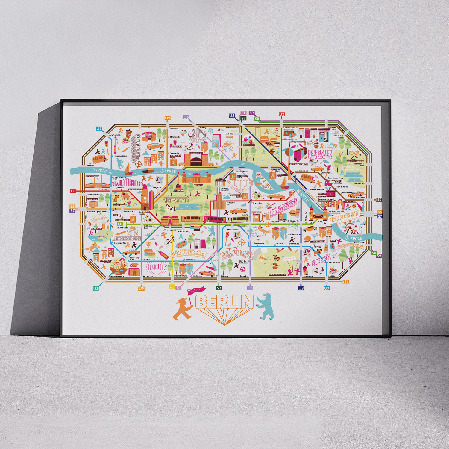 BOTSCHAFTER Stadtplan/ A2 Poster