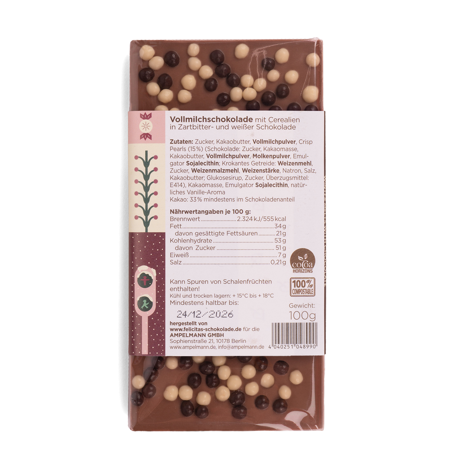 SCHOKOLATIER Weihnachtsedition/ Vollmilch Schokolade