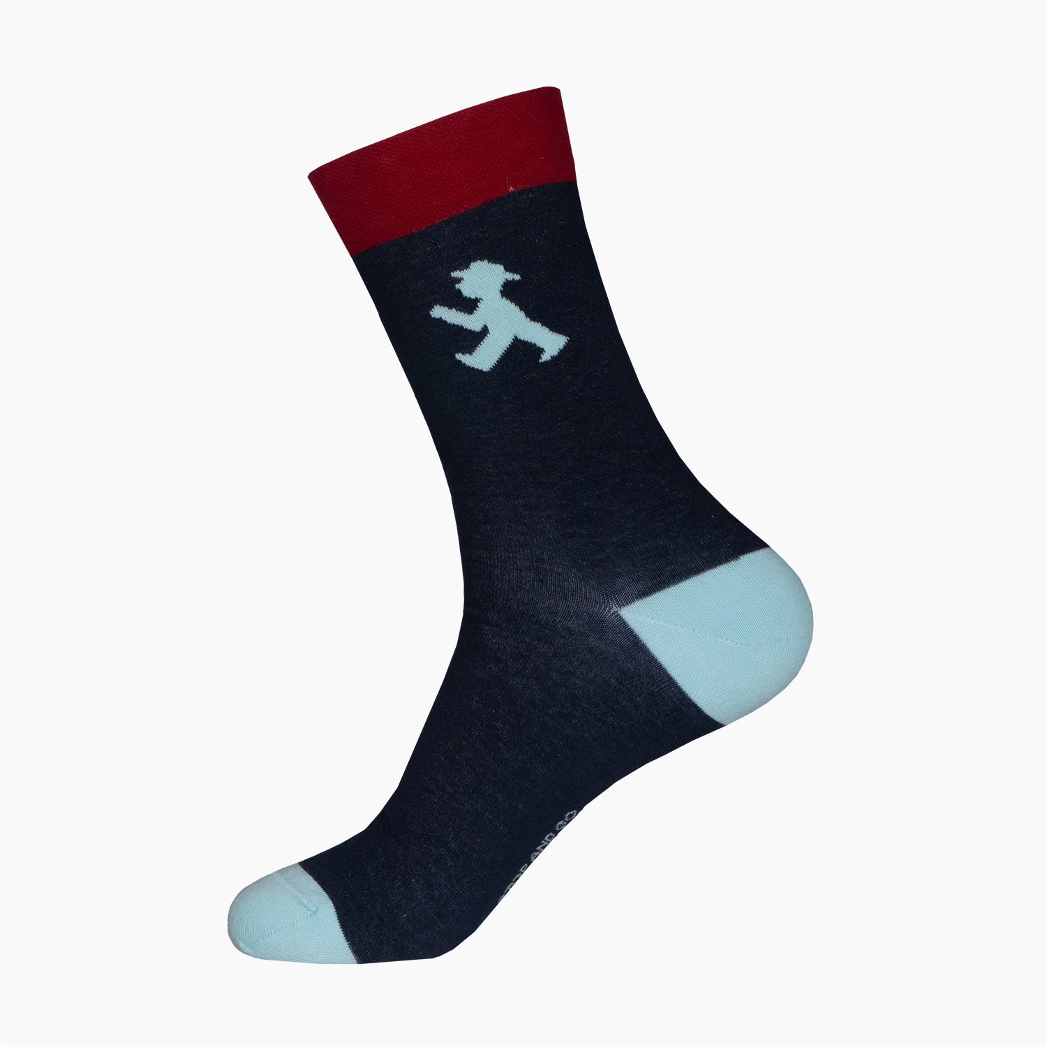 DAUERLÄUFER blau-creme-bordeauxe 35-38/ Socken