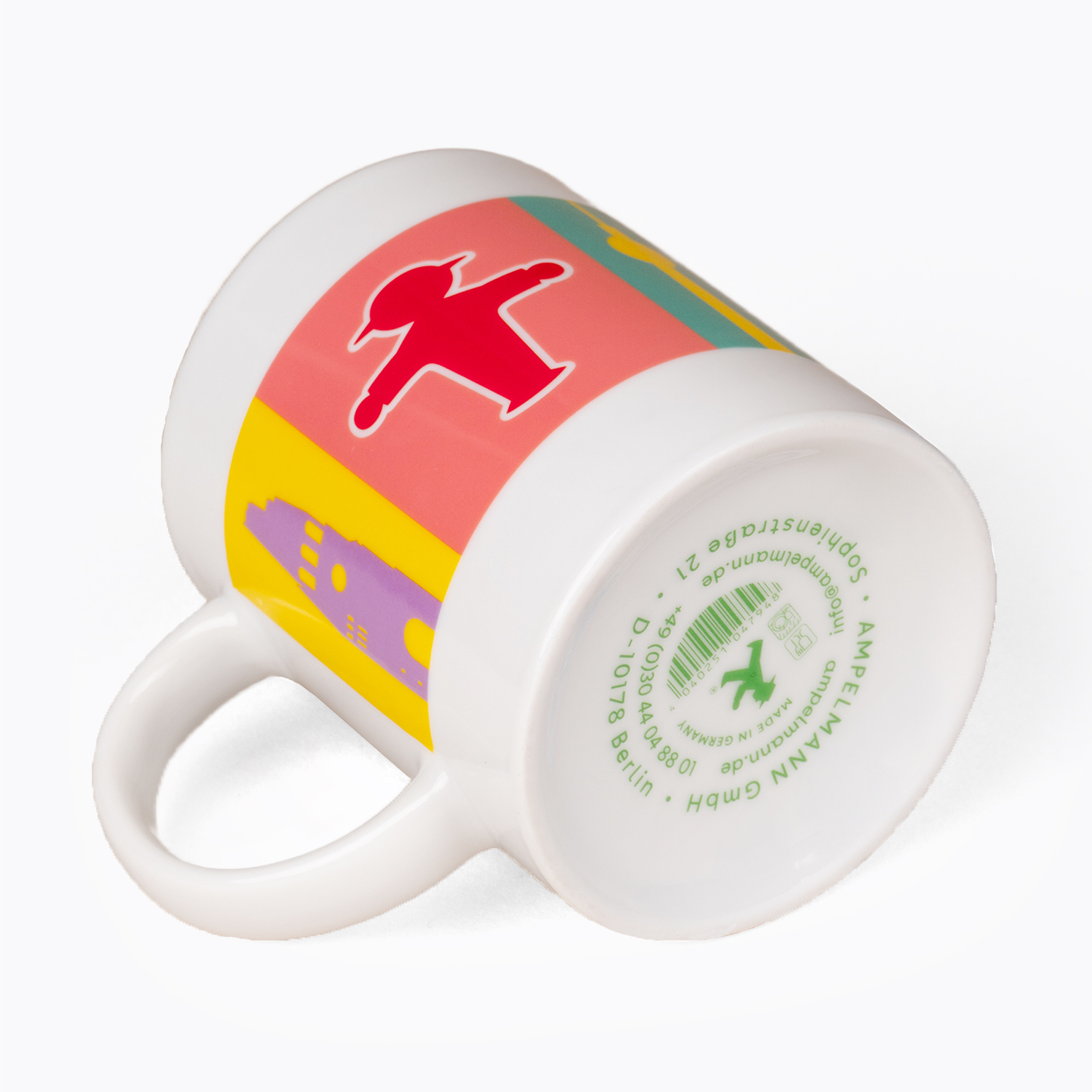 FRÜHAUFSTEHER white Berlin Motive Geher Steher/ Mug