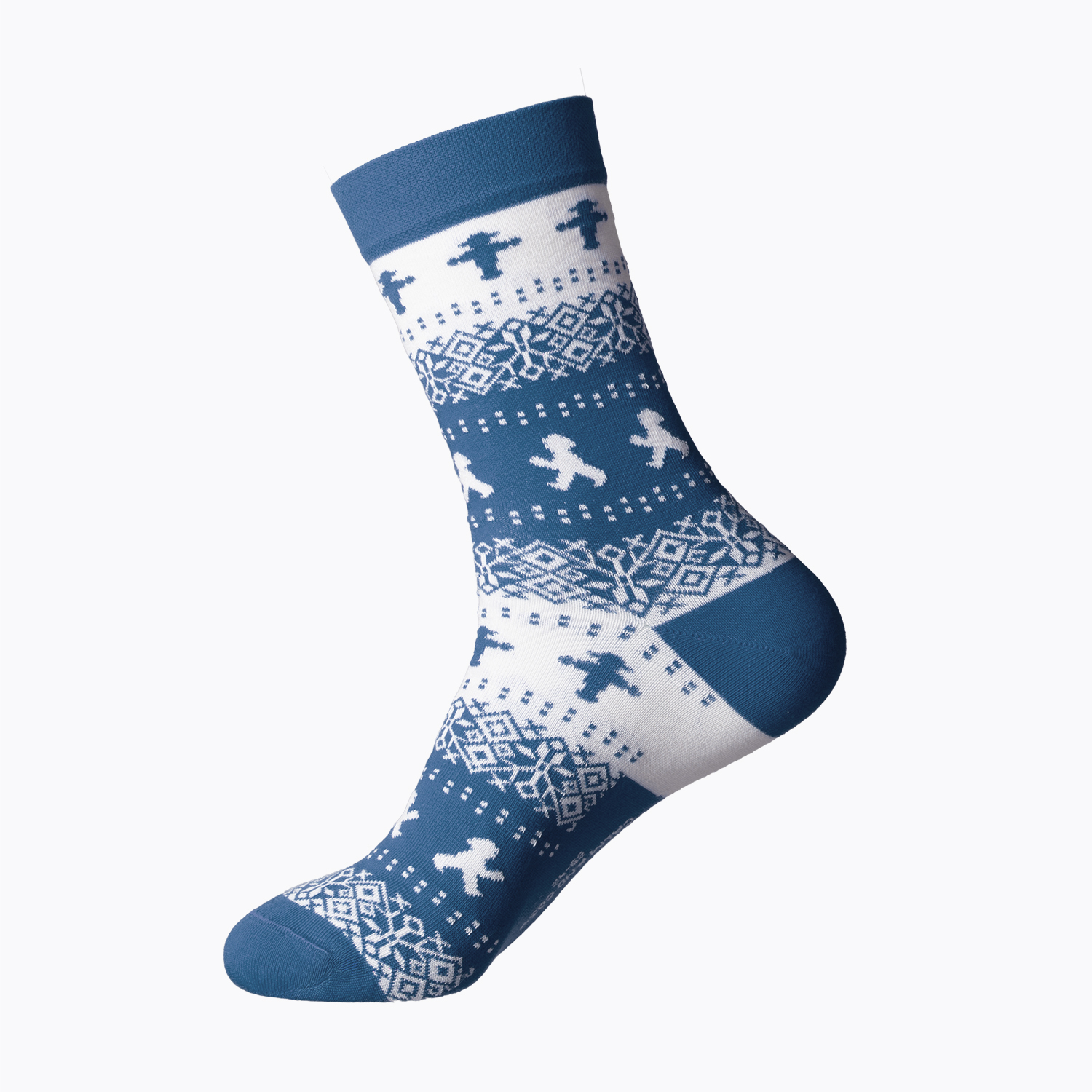 DAUERLÄUFER Norweger-blau 39-42/ Socken