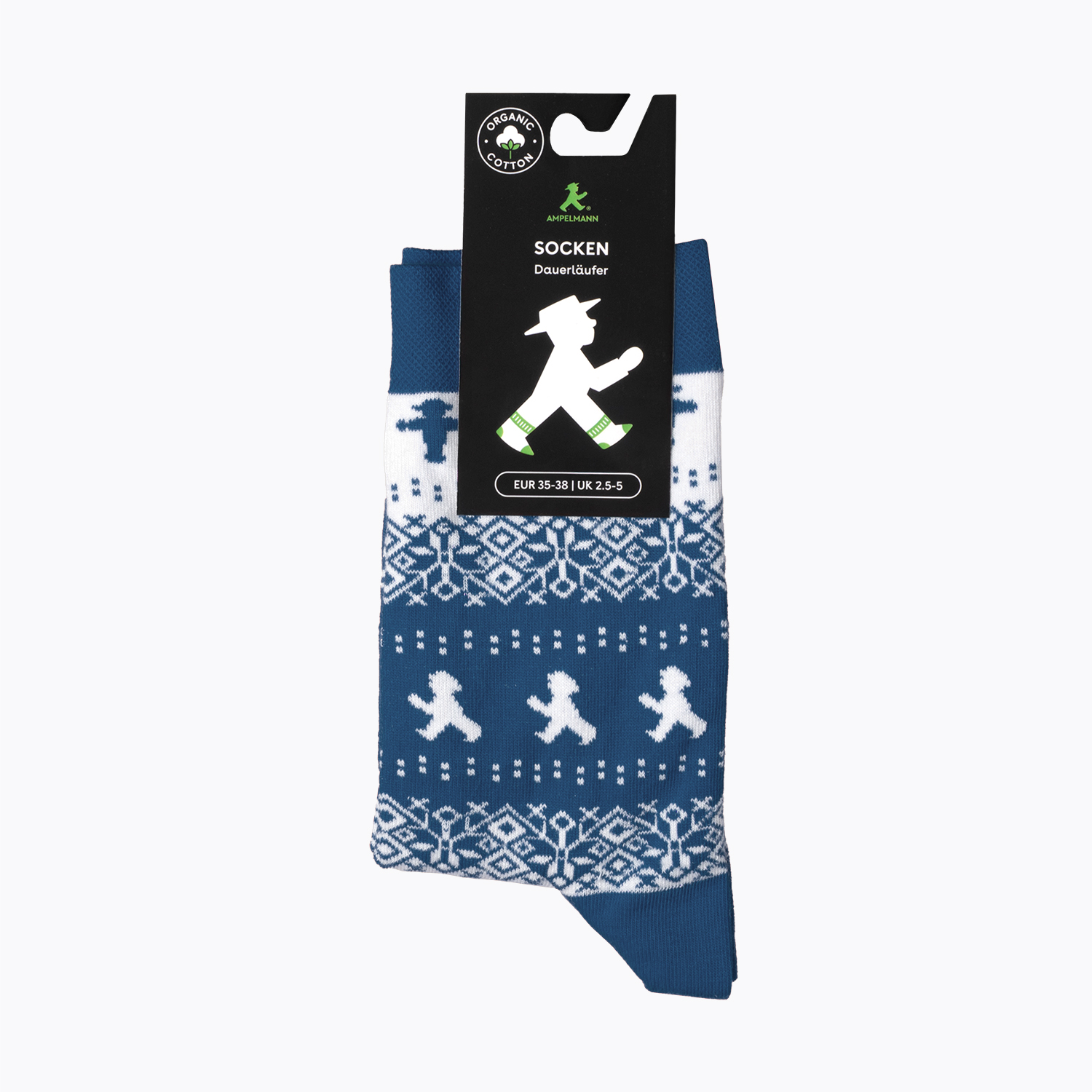 DAUERLÄUFER Norweger-blau 39-42/ Socken
