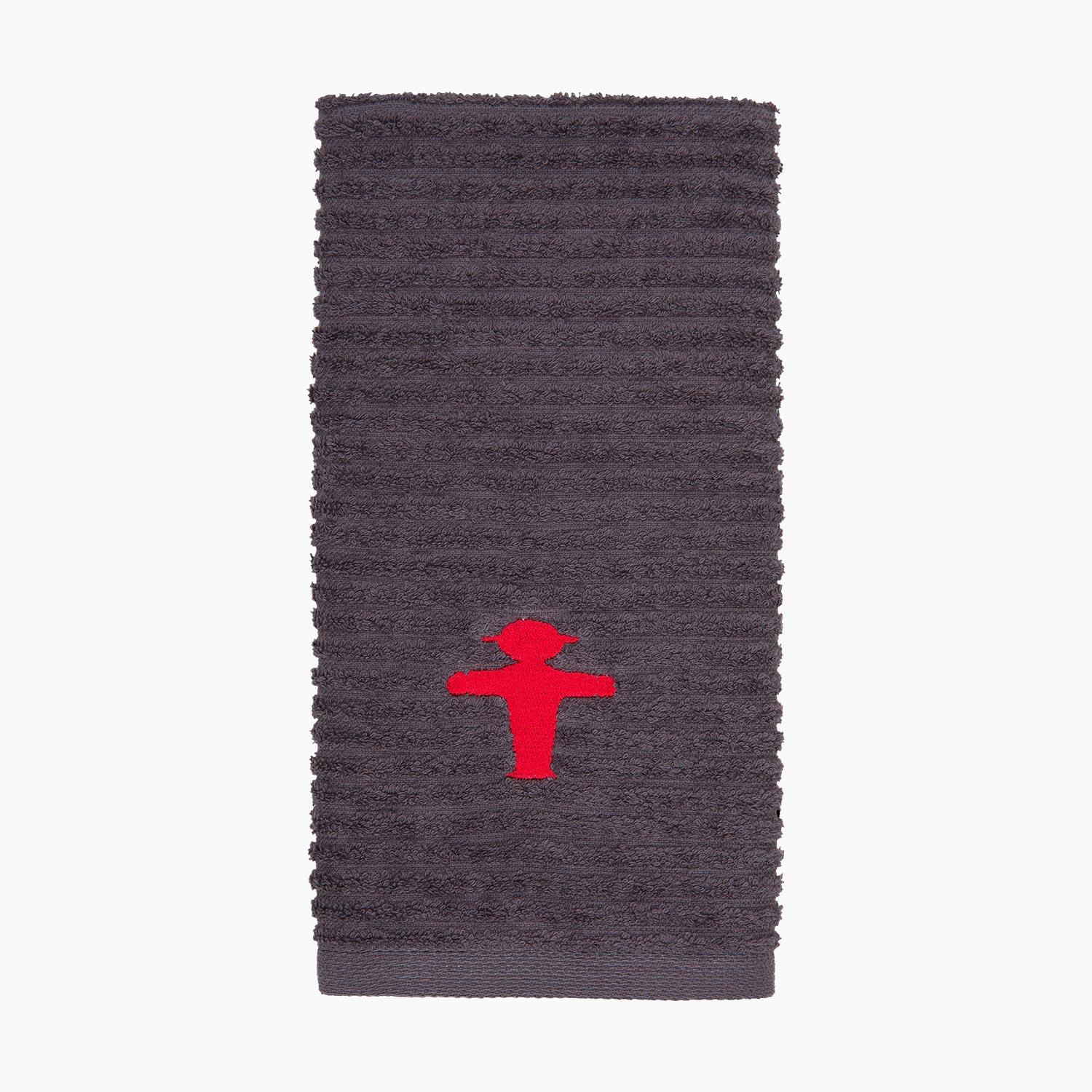 WASSERMÄNNCHEN grey/red/ Towel Small